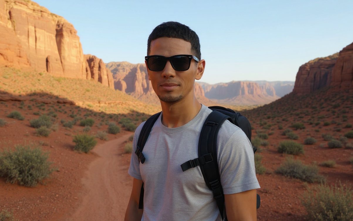 Wayne hiking at Red Rock Canyon